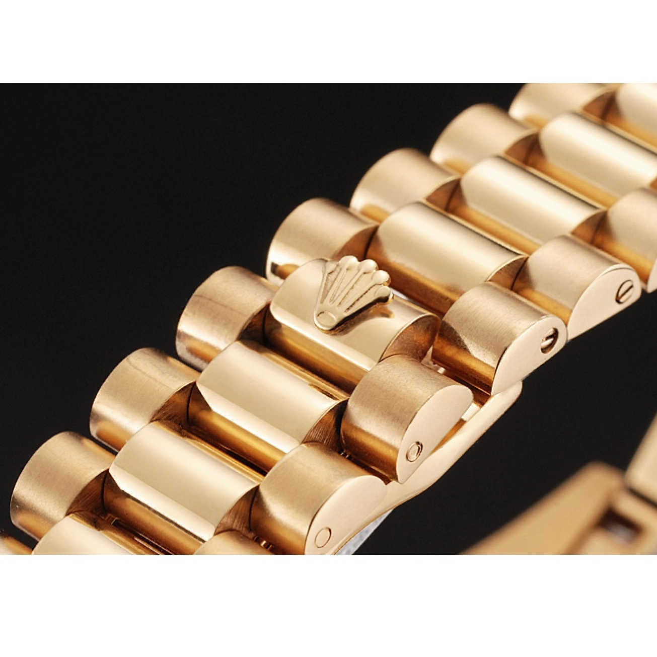 Aaa replica Bezel And And Date Rolex Dial Gold Pave Diamond Bracelet Case Day Swiss 0518